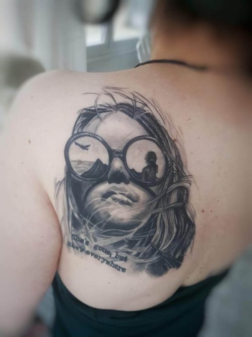 Tattoo vom Kopf einer Frau von Wild Spirit Tattoo